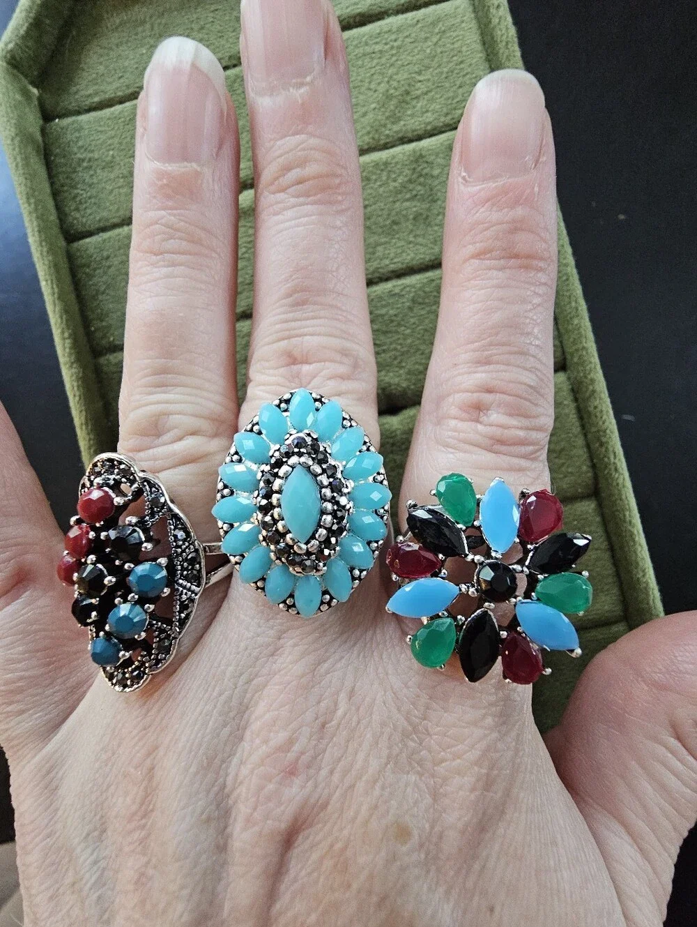 Set Of 3 Fashion Rings